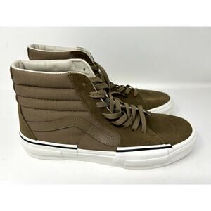 VANS Mens Sk8 High Top Size 12 Brown Skateboarding Athletic Shoes Sneakers Suede